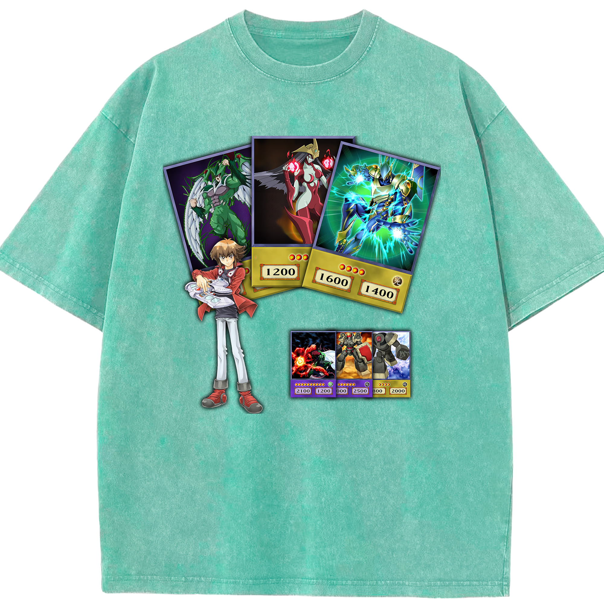 （画像用） 遊☆戯☆王 Yu-Gi-Oh! 綿100% ヴィンテージ風 半袖Tシャツ（フロントプリント）
